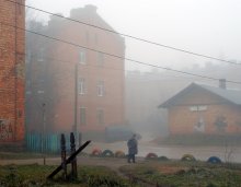 Туман в городе... / г. Луга, Ленинградская обл.