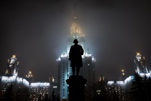 про Ломоносова / снегопад, iso1600