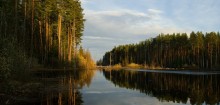 В лучах заката / Черная Порза в разливе