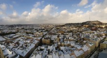 Крыши Львова / Баянный вид с городской ратуши. 2.01.2011