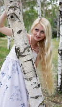 белая березка / летняя фотосесия