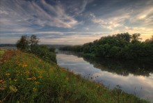 Утро на реке / река Москва