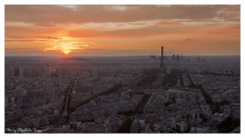 sunset / закат над летним Парижем