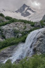 водопад / на Кавказе, Домбай