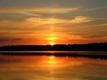 Закат на Важе / Один из чарующих закатов на озере Важа (Браславские озера)