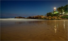 Вечерний пляж / Пляж городка Ковалам, штат Керала, Индия.