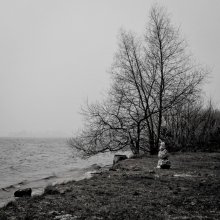 нежданный гость ... / осенний снеговик , Минское море .