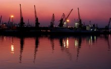 Одесский порт / Вечернее море на морвокзале