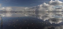 Одиночное плавание / Панорама. река Ветлуга, Марий Эл