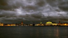 стрелка васильевского острова / Осенний вечер.