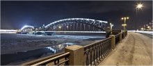  / Мост Петра Великого, Петербург. Панорама 4 кадра.