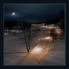 Лунная дорожка / Ночь. Полнолуние. Мороз. ...короче кадр на бегу