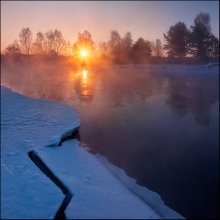 ВДОЛЬ ЗИМНЕЙ РЕКИ / утренняя Вилия