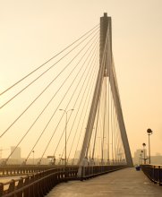 Мост святого Креста / Варшава. Дым от пожара напоминает утренний туман. Немного хдр.