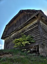 старый амбар HDR / паном строился амбар