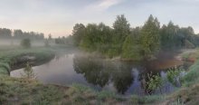 Утро на лесной реке / Нижегородская область, река Кеза