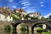 Semur / The village of Semur-en-Auxois in Burgundy / France