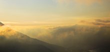В облаке заката / Снимок сделан из облака. Кавказ. 1200м над уровнем моря.