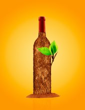 Eco Wine / неприятный заказчиком проект превратился в неплохую иллюстрацию и пополнил портфолио.