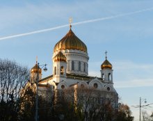 Храм Христа Спасителя / Храм Христа Спасителя в Москве, вид с набережной
