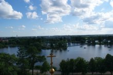 &nbsp; / Вид с колокольни церкви Петра и Павла в Петергофе