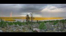 &nbsp; / Панорама озера Шуонн-Яур (Шуони), Мурманская обл., Печенгский район, 24.06.2012