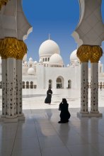 &quot;Арабки&quot; / А говорят, арабок фотографировать нельзя)) 
Но это наши девчата)) При посещении Белой мечети Шейха Заида Бин Султана Аль Нахьяна в Абу-Даби женщинам обязательно необходимо одеть абаю и покрыть голову платком.