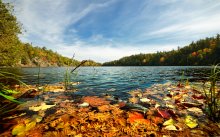 Lac Pink / Розовое озеро является самым уникальным озером Gatineau Park, потому что оно из ряда &quot;меромиктических&quot;.
 Редкой красоты, несмотря на свое название, вода в озере зеленого цветa. 
Она названа в честь Pink family , которые поселилисьздесь в 1826 году.