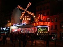 Moulin Rouge / «Мулен Руж» (фр. Moulin Rouge, «Красная мельница») — кабаре, построенное в 1889 году Жозефом Оллером, владельцем концертного зала «Париж-Олимпия». На крыше его здания, расположенного рядом с Монмартром в квартале красных фонарей Пигаль, на бульваре Клиши в 18-ом округе Парижа, можно увидеть муляж красной ветряной мельницы.

«Мулен Руж» известен как место появления современной формы танца канкан. Этот танец, первоначально исполнявшийся куртизанками этого заведения для обольщения клиентов, приобрел форму отдельного развлечения и привел к возникновению кабаре по всей Европе. В настоящее время «Мулен Руж» — туристская достопримечательность, в которой предлагается музыкальное танцевальное шоу для взрослых посетителей со всего мира. Большая часть романтичной обстановки Франции начала века до сих пор присутствует в обстановке клуба.
