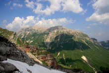 красавец Оштен / Северный Кавказ, республика Адыгея, вид с горы Фишт на гору Оштен