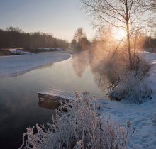 морозное утро / река Осавец