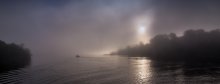 Вид с Каменноостровского моста, сентябрь. / утро, туман