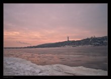 Закат на Днепре / Киев зимний