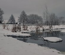 за городом февраль / февральский день за городом