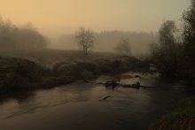 Предрассветная река / 5 утра, холодок, ожидание рассвета, апрель, Подмосковье