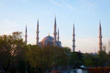 Голубая мечеть на рассвете / Снято в Стамбуле в апреле 2013