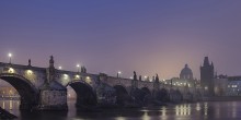 Карлов мост на рассвете / Вылазка в Прагу в декабре.
Панорама из 5 кадров