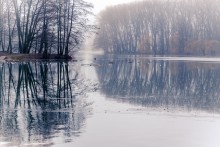 Зеркало / Озеро начало замерзать