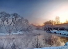 Утро красит... / Рассвет на реке Свислочь
