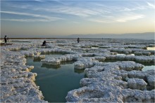 Люди &quot;на льдине&quot;... / Вот так обмелело Мертвое море в этом году...
