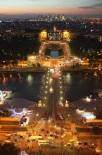 Вечерние огни Парижа II / Вид с Эйфелевой башни