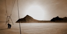 Бугель на край земли / Альпы, высшая точка курорта Цермат, -25С, буран