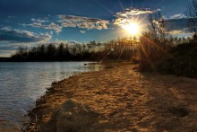 Вечернее солнышко / Закат на озере Цнянка