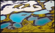 Ледниковые Озера Исландии / снято с самолетика сесна