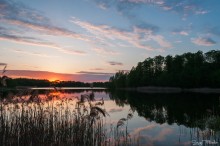 Закат на озере / Озеро Вьюнки (Вьюнка) город Клинцы, Бряснкая область