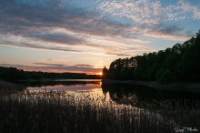 Закат на озере / Брянская область, город Клинцы