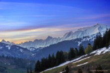 Рассвет в Альпах / Ле Гранд-Борно, Франция