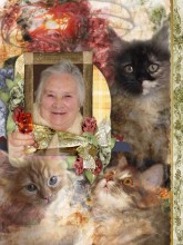 Под зонтиком / Данную картинку сделала для мамы. Котята там не просто так: на картинке сидит мамин любимый Великолепный Рыженький и его сёстры.