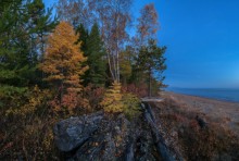 Осенний вид. / Байкал.