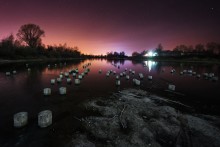 Холодной осенней ночью / река Припять